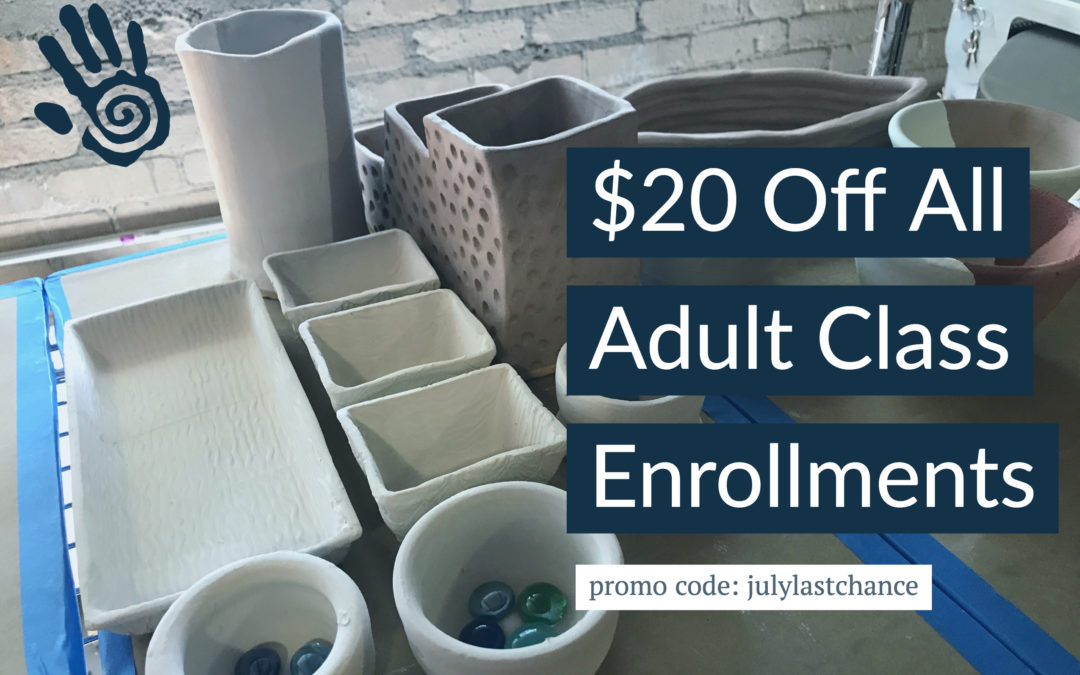Last Chance Coupon for Adult Classes LIVE NOW!